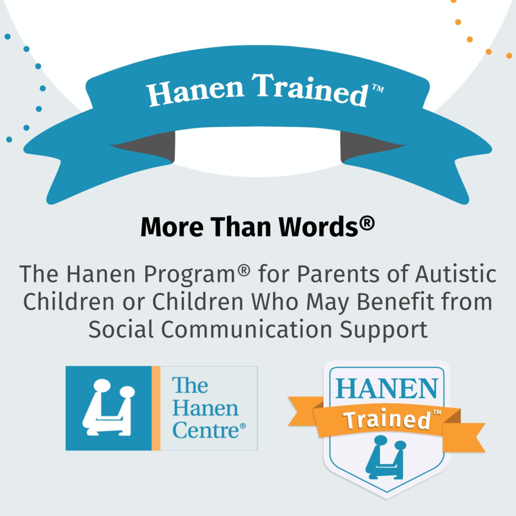 We offer one-on-one and group evidence-based intervention designed to help you communicate with your child.
Visit the Hanen Centre website to explore what the child-centered communication intervention.